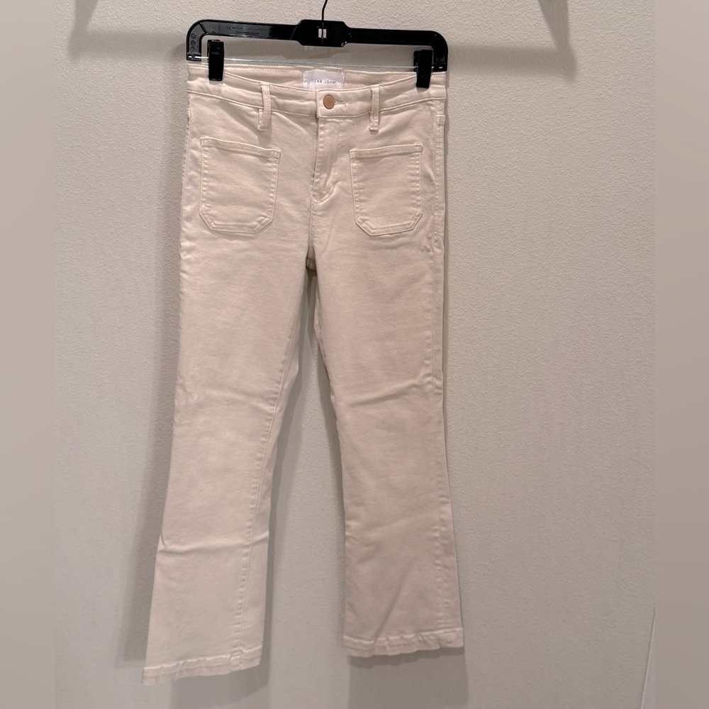 Dear John Jeanne Mid Rise Clean Hem Cropped Flare Jeans